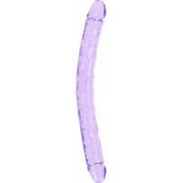 Shots RealRock Crystal Jelly Διπλό Dildo 45cm Μωβ