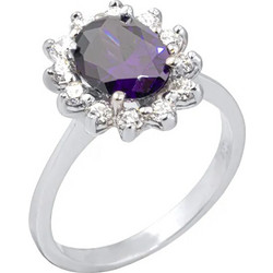 Million Diamonds Γυναικείο Δαχτυλίδι Ροζέτα από Χρυσό 18K Ασημί με Διαμάντι RL18730