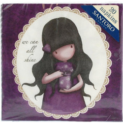 Χαρτοπετσέτες decoupage Santoro Gorjuss We can all shine 33x33cm (378Gj04)