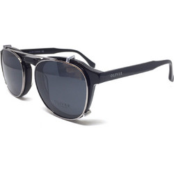 Oliver YC29019 C1 Ανδρικά Γυαλιά Ηλίου Στρογγυλά Κοκάλινα Μαύρα με Μαύρο Polarized Φακό