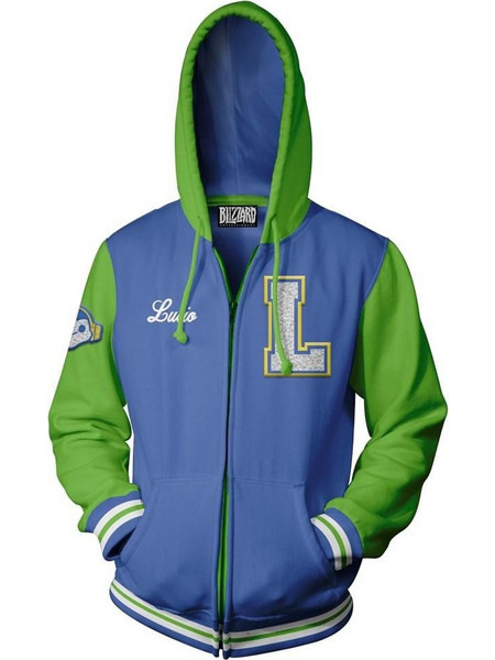 OVERWATCH - Varsity LUCIO Zip-up Hoodies (S)