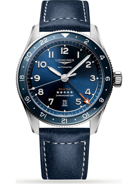 Longines Ανδρικό Ρολόι με Μπλε Δερμάτινο Λουράκι L3.812.4.93.2