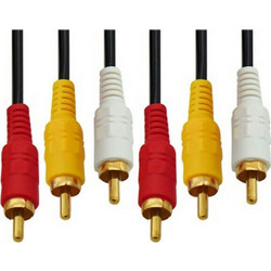 Καλώδιο ήχου 3 rca σε 3 rca - 1.5m 01.037.0506