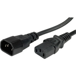 VALUE Monitor Power Cable IEC 320 C14 - C13 black 0.5m