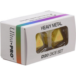 VIVID - Yellow Heavy Metal / Μεταλλικά ζάρια D20 2τμχ (REM15941)