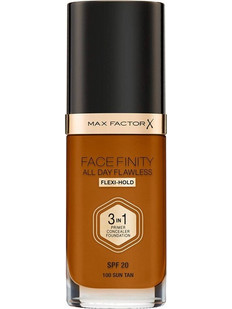 Max Factor Facefinity All Day Flawless 3 In 1 100 Sun Tan Liquid Foundation 30ml