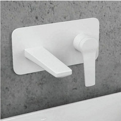 Karag Andare WNX148073PH Σετ Μίκτης & Στόμιο Εντοιχισμού Νιπτήρα 1 Εξόδου Bianco