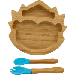 BabyCloud Βρεφικό Σετ Φαγητού Bamboo Hedgehog Μπλε 3τμχ