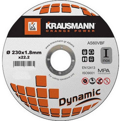 Krausmann Δίσκος Κοπής Σιδήρου / Inox, O230mm - AS46VBF230