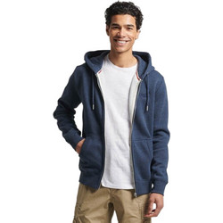 Superdry Ανδρική Ζακέτα Φούτερ με Κουκούλα και Φερμουάρ Μπλε M2013116A-ZE2