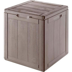 Gensini Πλαστικό Μπαούλο Αποθήκευσης Wood Finish 90lt Καφέ 51x43x44.5cm