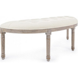 Bizzotto Tilde Παγκάκι Υφασμάτινο Λευκό 125x42x48