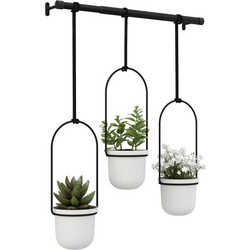 Umbra Κρεμαστό Κασπώ Λευκό/Μαύρο Σετ 3 Τμχ Triflora 62,9x14,6x106,7