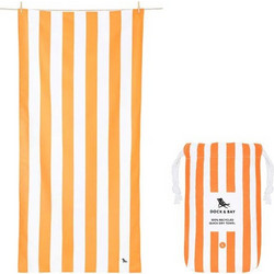 Dock & Bay Cabana Ipanema Πετσέτα Θαλάσσης Microfiber Πορτοκαλί 90x160cm