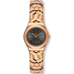 Swatch Alacarla L Γυναικείο Ρολόι με Ροζ Χρυσό Μεταλλικό Μπρασελέ YSG145A