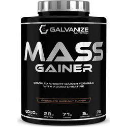 Galvanize Nutrition Mass Gainer Chocolate Hazelnut Πρωτεΐνη Ορού Γάλακτος Όγκου 3kg