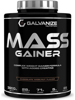 Galvanize Nutrition Mass Gainer Chocolate Hazelnut Πρωτεΐνη Ορού Γάλακτος Όγκου 3kg