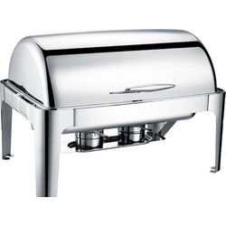 Μπαιν μαρί INOX με ROLL TOP καπάκι και υποδοχή για ηλεκτρική αντίσταση GN 1/1