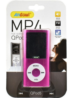 Andowl QPOD5 MP4 Player 8GB με Οθόνη 1.8" με Ραδιόφωνο Ροζ