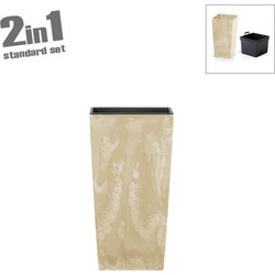 Prosperplast Urbi Square Beton Effect Durs325e-cy Κασπώ Εκρού 32.5x32.5x61ek.