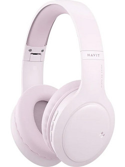 Havit H633BT Ασύρματα Bluetooth Ακουστικά Over Ear με Noise Canceling Ροζ
