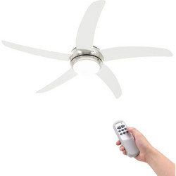 vidaXL 50538 Ανεμιστήρας Οροφής 128cm 115W με Φως & Τηλεχειριστήριο Λευκός
