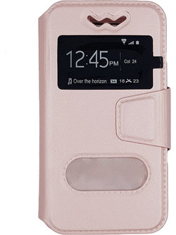 Θήκη Universal S-View Book 2,8"-3.3" Ροζ Χρυσό