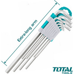 Total THT106192 Σετ Αλλεν μακρυά 1.5-10mm 9τεμ