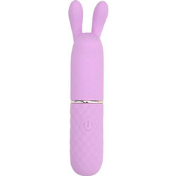 11.5cm Pink 10 Speed Rabbit Ears Bullet Vibrator Nauti Petites