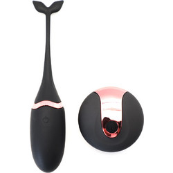 Black 10 Speeds USB Silicone Vibrating Egg 15 CM