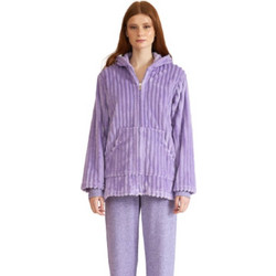 Harmony Γυναικεία Ρόμπα Χειμωνιάτικη Fleece Λιλά 32-405707