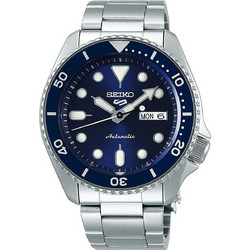 Seiko 5 Sports Ανδρικό Ρολόι Αυτόματο με Ασημί Μεταλλικό Μπρασελέ SRPD51K1