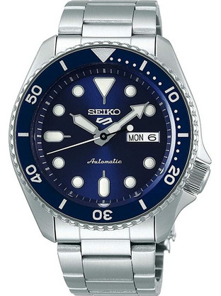 Seiko 5 Sports Ανδρικό Ρολόι Αυτόματο με Ασημί Μεταλλικό Μπρασελέ SRPD51K1