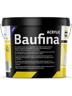 Baufina 18kg Υπέρλεπτος Aκρυλικός Στόκος Σπατουλαρίσματος σε Μορφή Πάστας Bauer