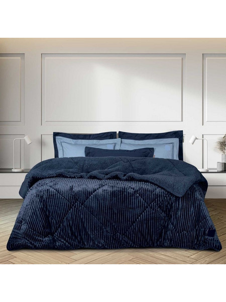 Mc Decor Κουβερτοπάπλωμα Υπέρδιπλο 220x240cm Ribb Navy