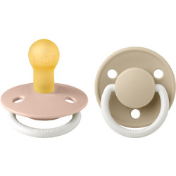 BIBS de Lux Glow Καουτσούκ Blush/Vanilla 0m+ 2τμχ