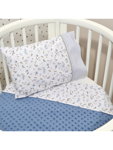 Baby Oliver Des.401 Κουβέρτα Κούνιας Βελουτέ 100x150 Μπλε