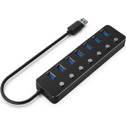 Gembird UHB-U3P7P-01 USB Hub 3.0 USB-A με 7 Θύρες USB-A