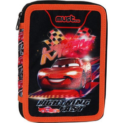 Must Disney Cars Lighting Fast Κασετίνα Γεμάτη με 2 Θήκες Μαύρη 563490