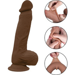 Passion Labs Fram Sliding & Bendable Maro Ρεαλιστικό Dildo με Βεντούζα & Όρχεις 20.5cm Πολύχρωμο