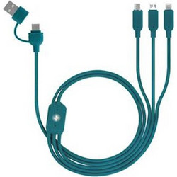 MULTIPLE CHARGING AND SYNCING CABLE. THREE HUGS - CHARGING AND SYNCHRONIZATION MULTI CABLE - CACTUS CCA0003