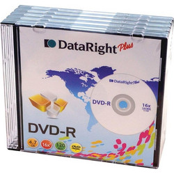 253995 DATARIGHT DVD-R 4.7GB SLIM CASE (ΣΕΤ 10 ΤΕΜΑΧΙΩΝ)