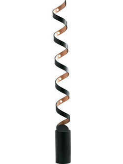 Luce Μοντέρνο LED Φωτιστικό Δαπέδου Υ152xΜ14.5cm με Θερμό Λευκό Φως σε Μαύρο Χρώμα LED-HELIX-PT10C NER 8031414877607
