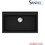 Sanitec Ultra Granite 808 Υποκαθήμενος Νεροχύτης Γρανίτη Ματ Nero 79x50cm