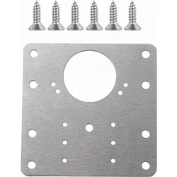Βάση Πλάκα Επισκευής Μεντεσέ O35m Inox 90x90mm