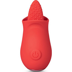 10 Speeds Red Color Silicone Flower Shape Massager with Tongue