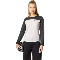 Odlo Γυναικείο Αθλητικό T-Shirt Λευκό Ανθρακί 412061-60286