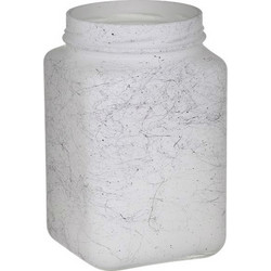 Inart Δοχείο Αποθήκευσης Γυάλινο Λευκό Μαύρο 1.5Lt Φ11Χ17εκ 6-60-805-0098