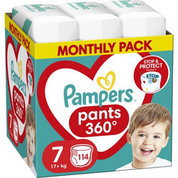 Pampers Pants 360 Monthly Pack Πάνες Βρακάκι No7 17kg+ 114τμχ