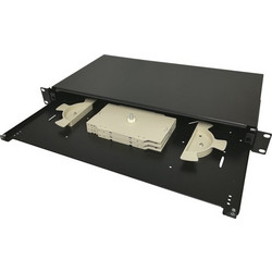 19" Optical distribution frame, sliding type, unloaded, without front panel black